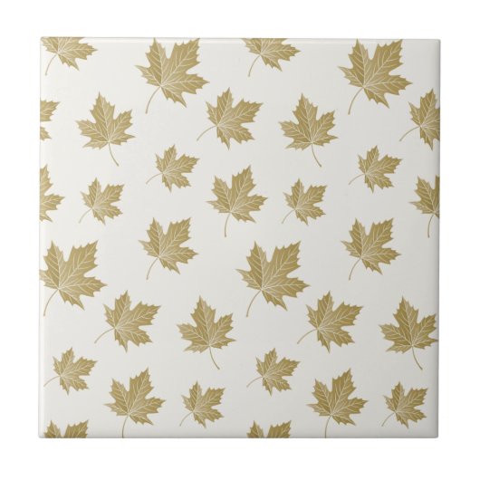 Herfst herfst vertrekt patroon. Keramisch keramisc Tegeltje (Voorkant)