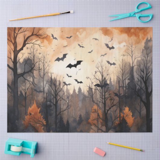 Herfst Herfst Vleermuizen Decoupage Tissuepapier (Craft)