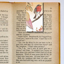 Herfst Herfst Vogel Vouwen Bladwijzer Bookmarkers Visitekaartje