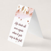 Herfst Herfst Vogel Vouwen Bladwijzer Bookmarkers Visitekaartje (Voorkant)