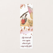 Herfst Herfst Vogel Vouwen Bladwijzer Bookmarkers Visitekaartje (Buitenkant ongevouwen)