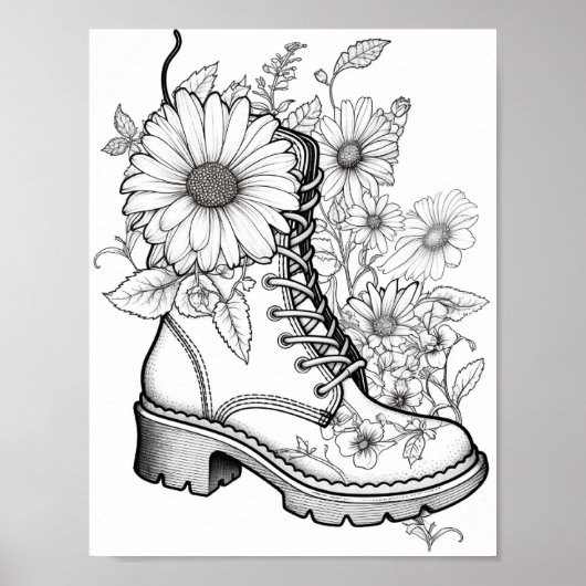 Herfst/herfst Volwassen Kleurplaten Poster (Voorkant)