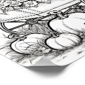 Herfst/herfst Volwassen Kleurplaten Poster (Hoek)