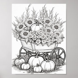 Herfst/herfst Volwassen Kleurplaten Poster