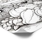 Herfst/herfst Volwassen Kleurplaten Poster (Hoek)