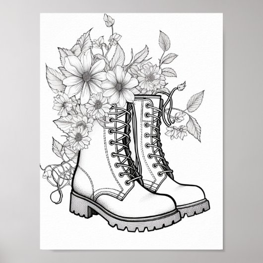 Herfst/herfst Volwassen Kleurplaten Poster (Voorkant)