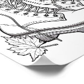 Herfst/herfst Volwassen Kleurplaten Poster (Hoek)