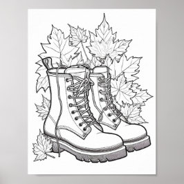 Herfst/herfst Volwassen Kleurplaten Poster