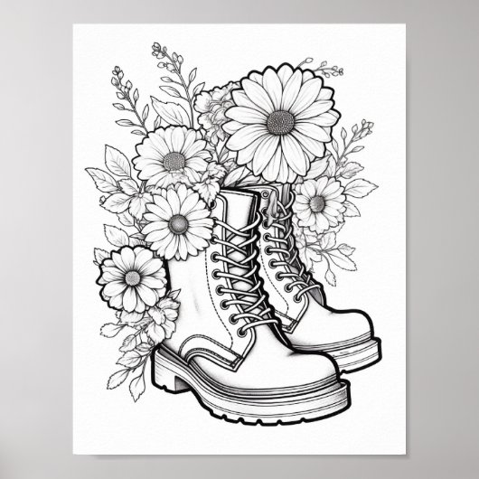 Herfst/herfst Volwassen Kleurplaten Poster (Voorkant)