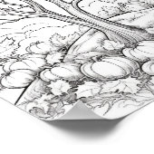 Herfst/herfst Volwassen Kleurplaten Poster (Hoek)