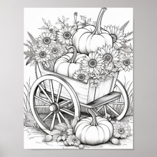 Herfst/herfst Volwassen Kleurplaten Poster