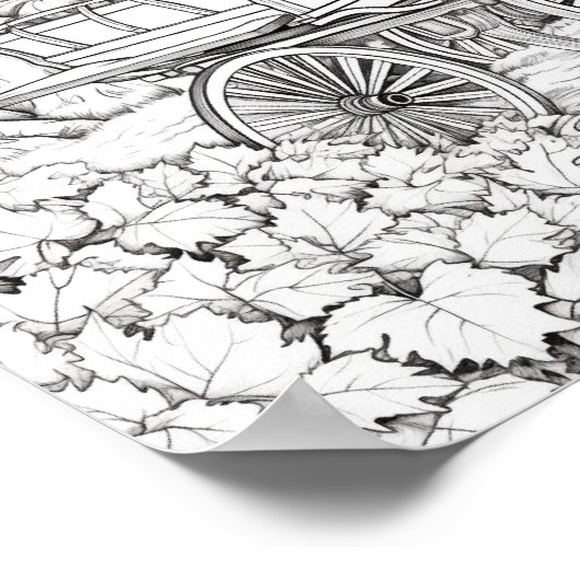 Herfst/herfst Volwassen Kleurplaten Poster (Hoek)