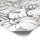 Herfst/herfst Volwassen Kleurplaten Poster (Hoek)