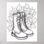 Herfst/herfst Volwassen Kleurplaten Poster (Voorkant)