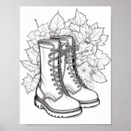 Herfst/herfst Volwassen Kleurplaten Poster