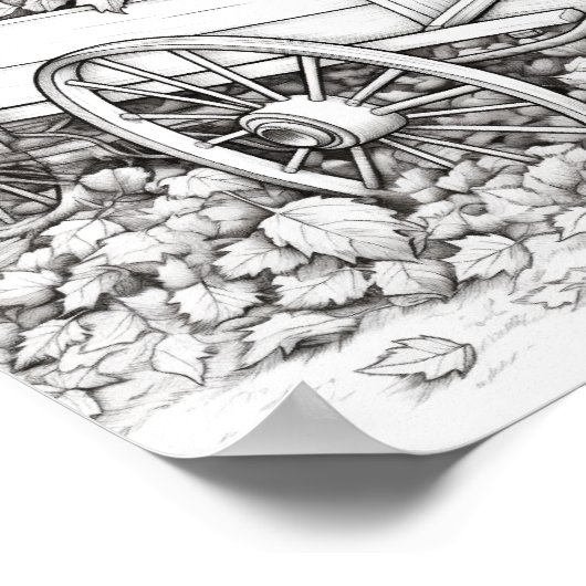 Herfst/herfst Volwassen Kleurplaten Poster (Hoek)