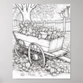 Herfst/herfst Volwassen Kleurplaten Poster (Voorkant)