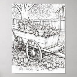 Herfst/herfst Volwassen Kleurplaten Poster