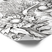 Herfst/herfst Volwassen Kleurplaten Poster (Hoek)