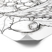 Herfst/herfst Volwassen Kleurplaten Poster (Hoek)