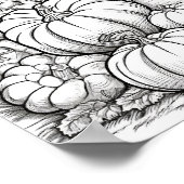 Herfst/herfst Volwassen Kleurplaten Poster (Hoek)