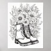 Herfst/herfst Volwassen Kleurplaten Poster (Voorkant)