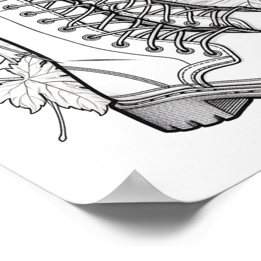 Herfst/herfst Volwassen Kleurplaten Poster (Hoek)