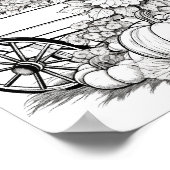 Herfst/herfst Volwassen Kleurplaten Poster (Hoek)