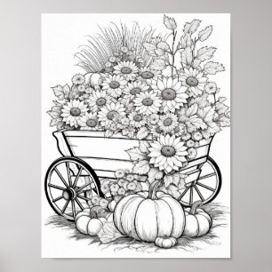 Herfst/herfst Volwassen Kleurplaten Poster