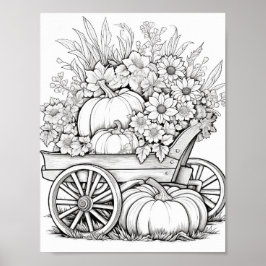 Herfst/herfst Volwassen Kleurplaten Poster