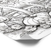 Herfst/herfst Volwassen Kleurplaten Poster (Hoek)