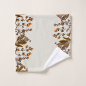 Herfst Herfst Waterverf bladeren aangepaste tekst Bad Handdoek (Wasdoekje)