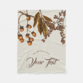 Herfst Herfst Waterverf bladeren aangepaste tekst Fleece Deken (Voorkant)