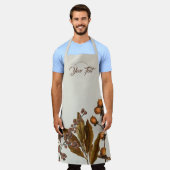 Herfst Herfst Waterverf bladeren aangepaste tekst Schort (Gedragen)