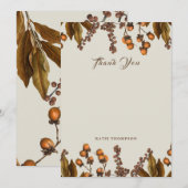 Herfst Herfst Waterverf bladeren Bedankkaart (Voorkant / Achterkant)