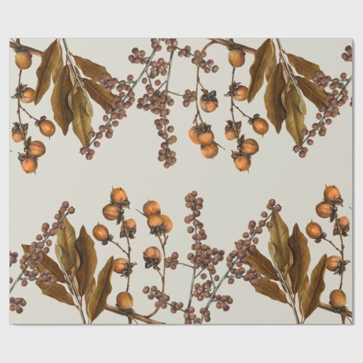 Herfst Herfst Waterverf bladeren Cadeaupapier (Vlak)