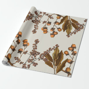 Herfst Herfst Waterverf bladeren Cadeaupapier