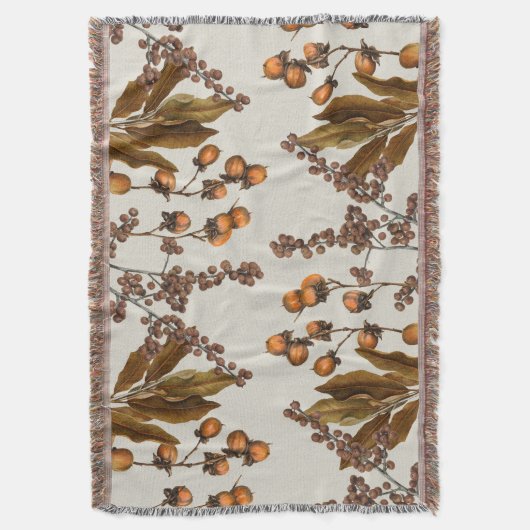 Herfst Herfst Waterverf bladeren Deken (Voorkant Verticaal)