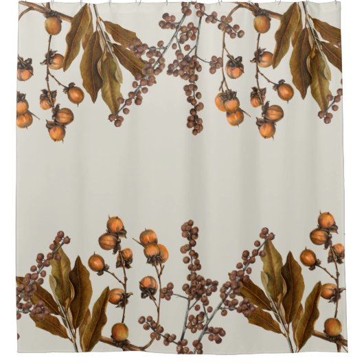 Herfst Herfst Waterverf bladeren Douchegordijn (Voorkant)