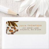 Herfst Herfst Waterverf bladeren Etiket (Insitu)