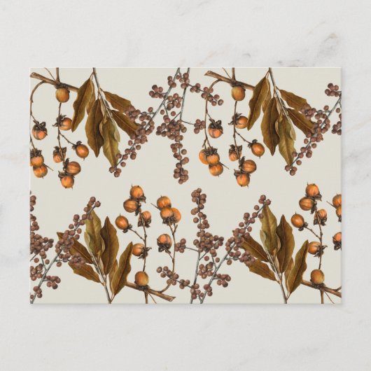 Herfst Herfst Waterverf bladeren Feestdagenkaart (Voorkant)