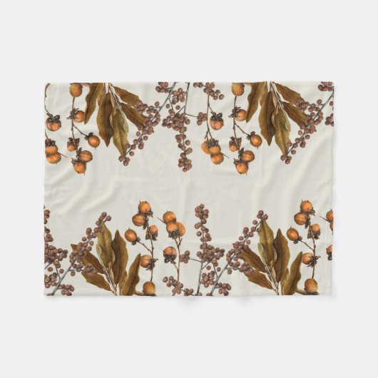 Herfst Herfst Waterverf bladeren Fleece Deken (Voorkant (Horizontaal))