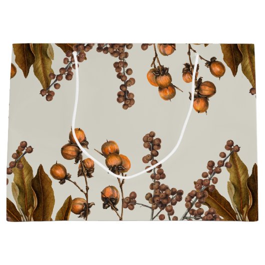 Herfst Herfst Waterverf bladeren Groot Cadeauzakje (Voorkant)