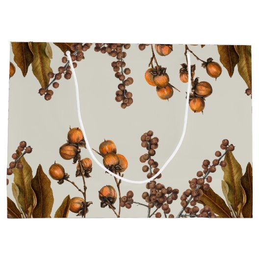 Herfst Herfst Waterverf bladeren Groot Cadeauzakje (Achterkant)