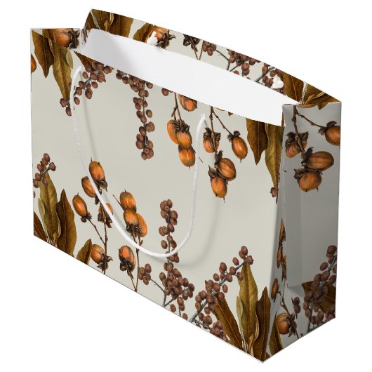 Herfst Herfst Waterverf bladeren Groot Cadeauzakje (Achterkant Gekanteld)