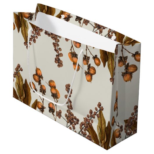 Herfst Herfst Waterverf bladeren Groot Cadeauzakje (Voorkant Gekanteld)