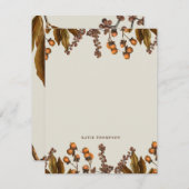 Herfst Herfst Waterverf bladeren Notitiekaartje (Voorkant / Achterkant)