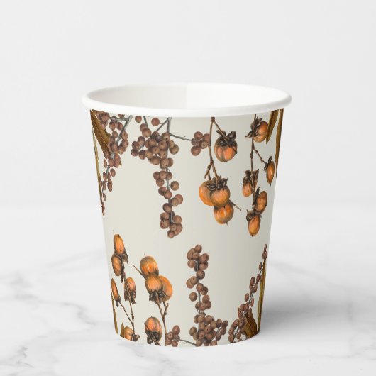 Herfst Herfst Waterverf bladeren Papieren Bekers (Links)