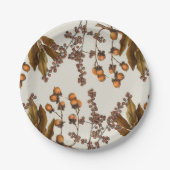 Herfst Herfst Waterverf bladeren Papieren Bordje (Voorkant)