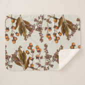 Herfst Herfst Waterverf bladeren Sherpa Deken (Voorkant (horizontaal))